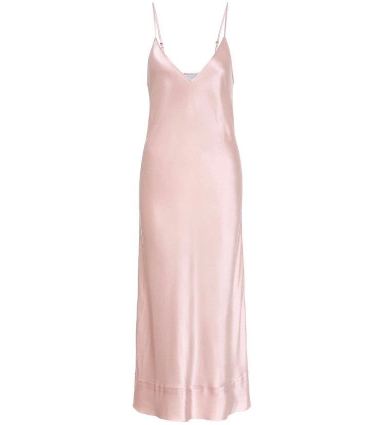 Pale-pink slip dress